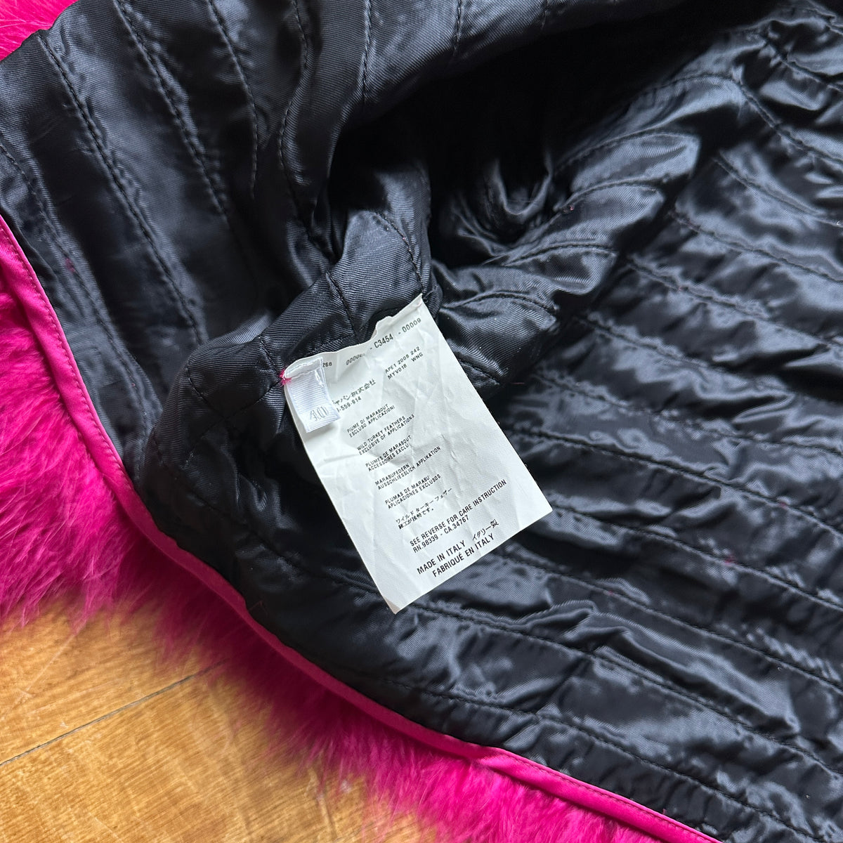 Miu Miu 2008 Fuchsia Feather Coat