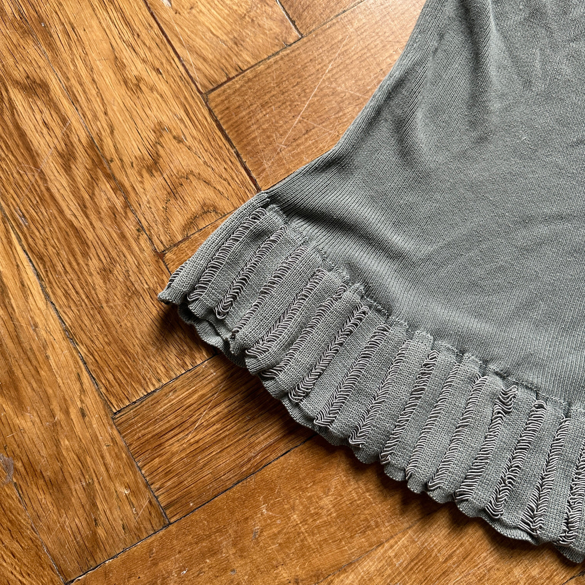 Azzedine Alaia 90s Hem Detail Knit Dress