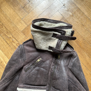 Burberry Prorsum FW10 Shearling Leather Aviator Cropped Jacket
