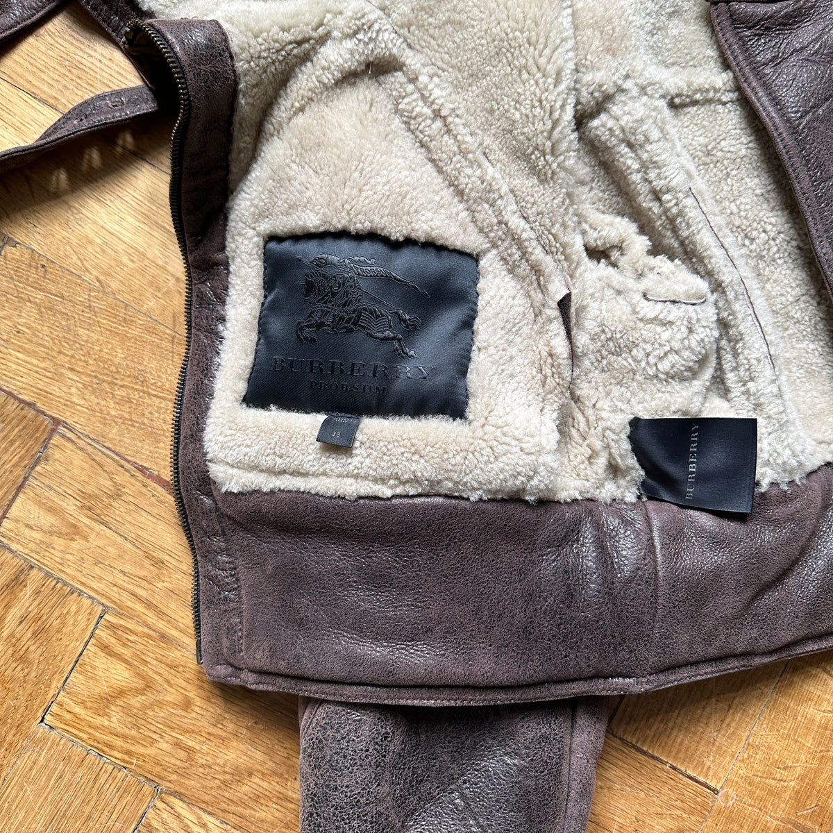 Burberry Prorsum FW10 Shearling Leather Aviator Cropped Jacket