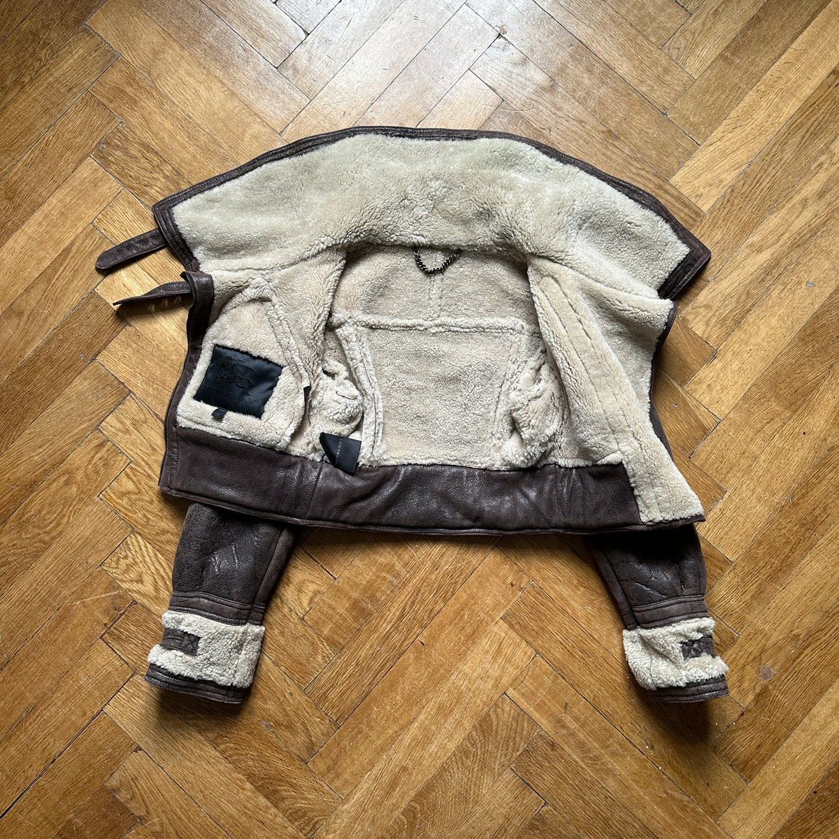 Burberry Prorsum FW10 Shearling Leather Aviator Cropped Jacket
