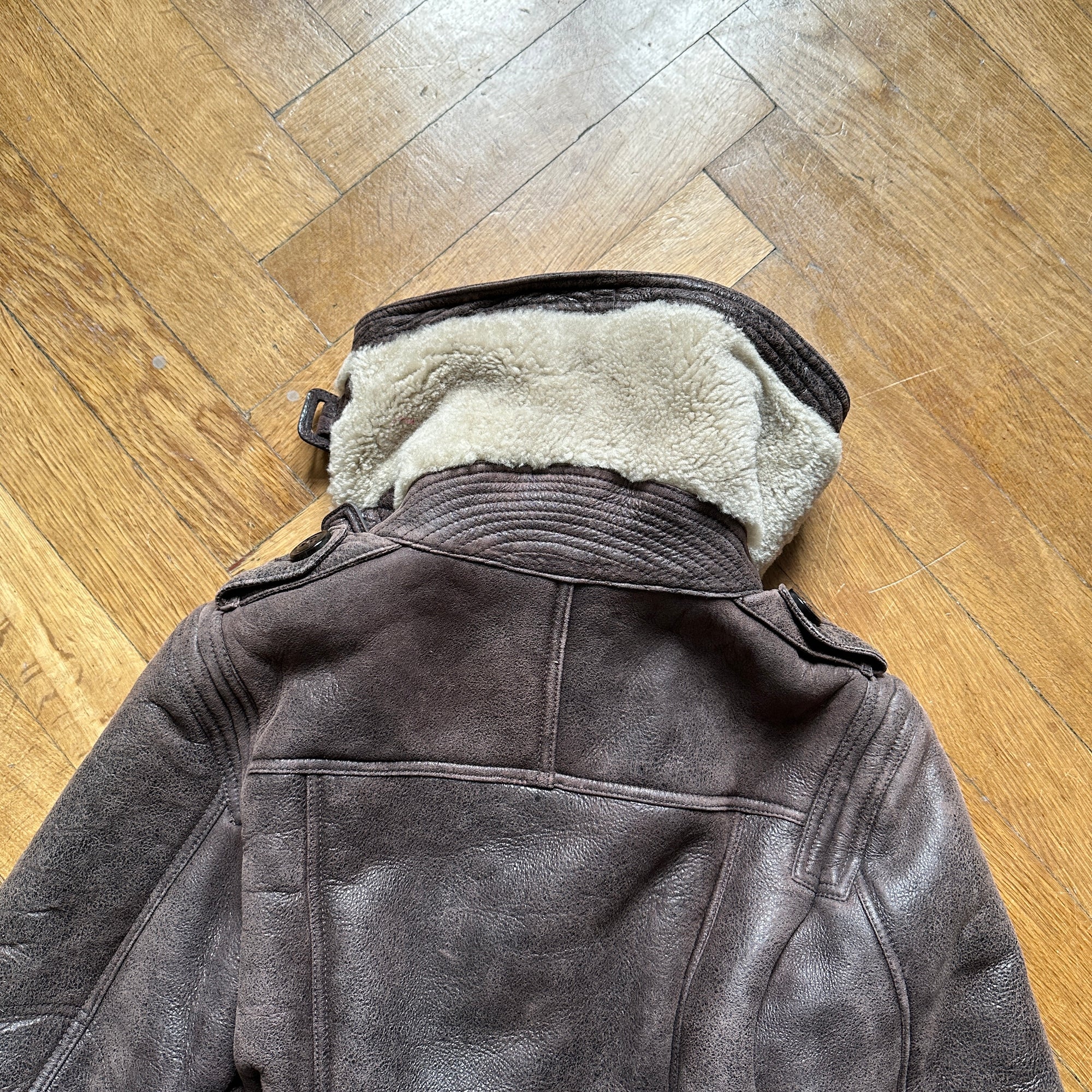 Burberry Prorsum FW10 Shearling Leather Aviator Cropped Jacket