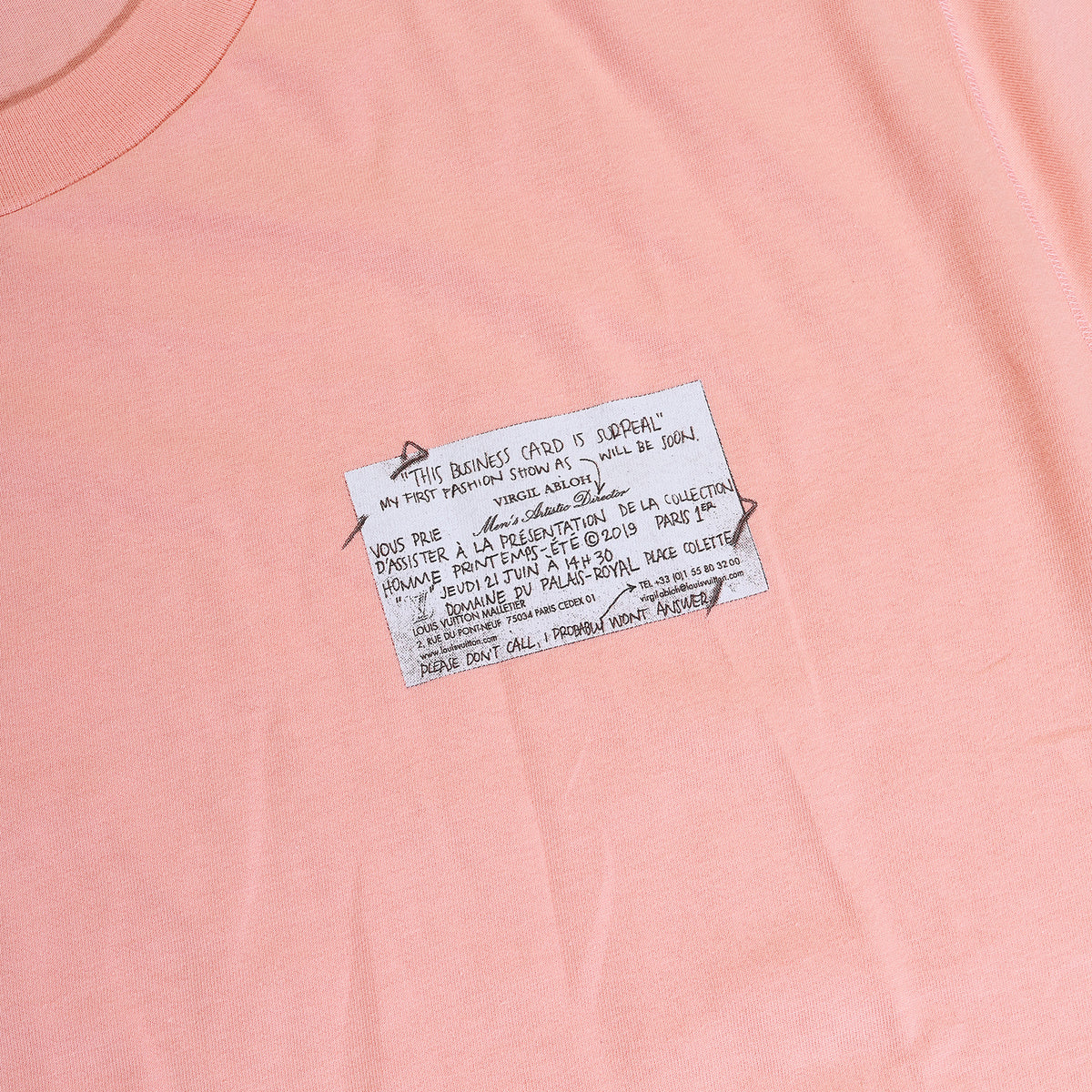 Louis Vuitton SS19 Show Invitation T-Shirt