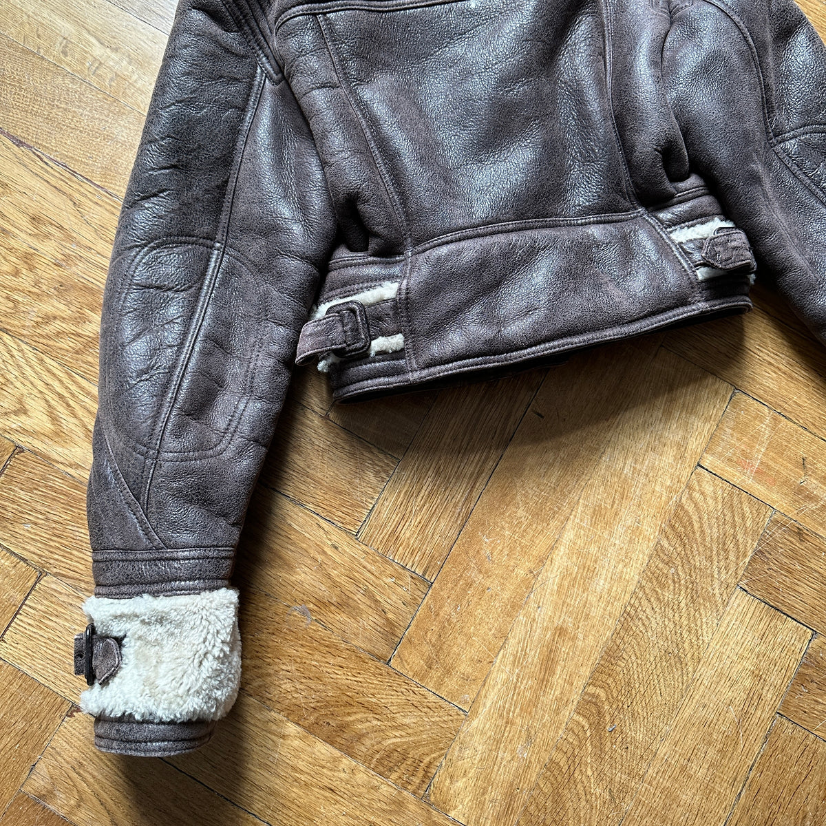 Burberry Prorsum FW10 Shearling Leather Aviator Cropped Jacket