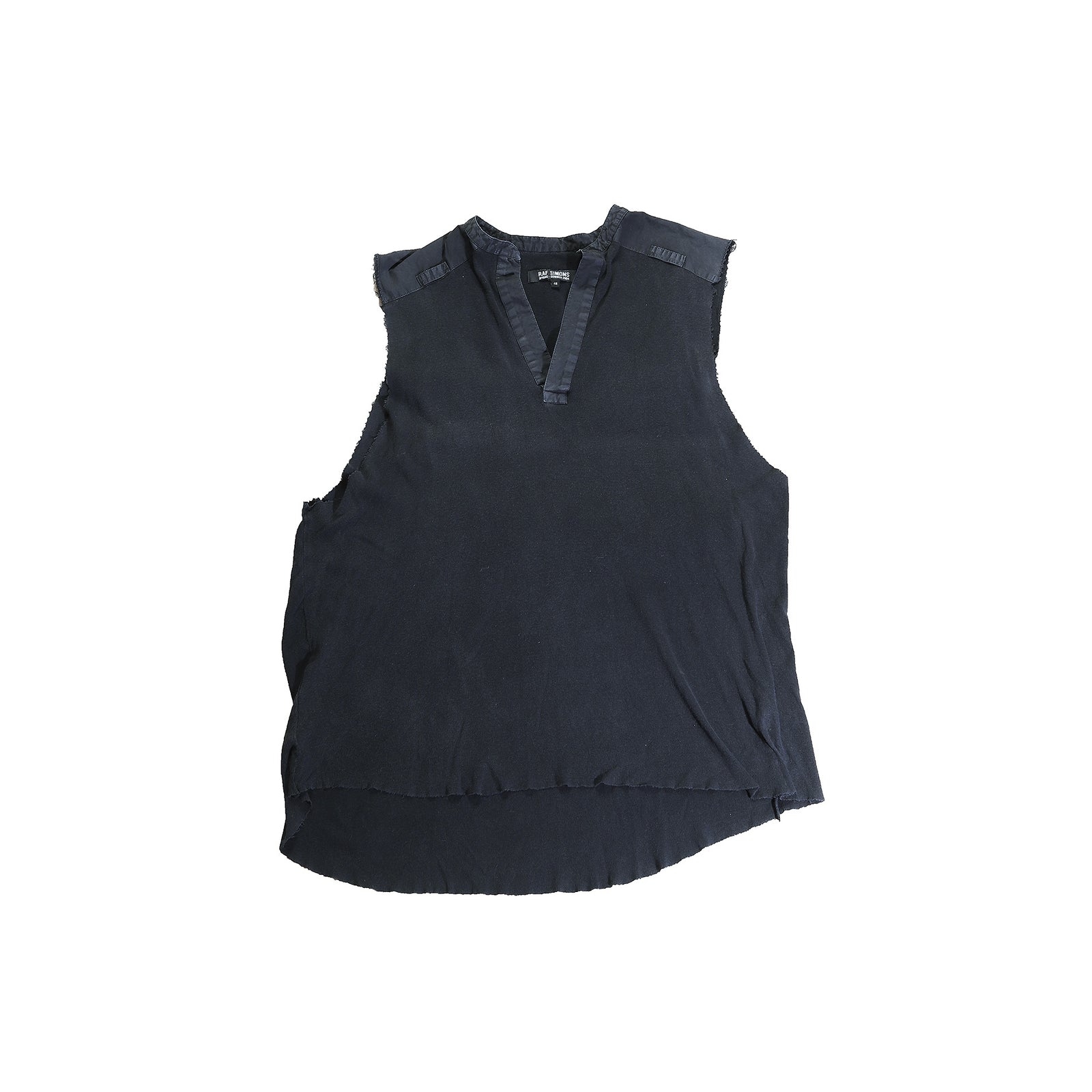Raf Simons SS04 Black Sleeveless Shirt