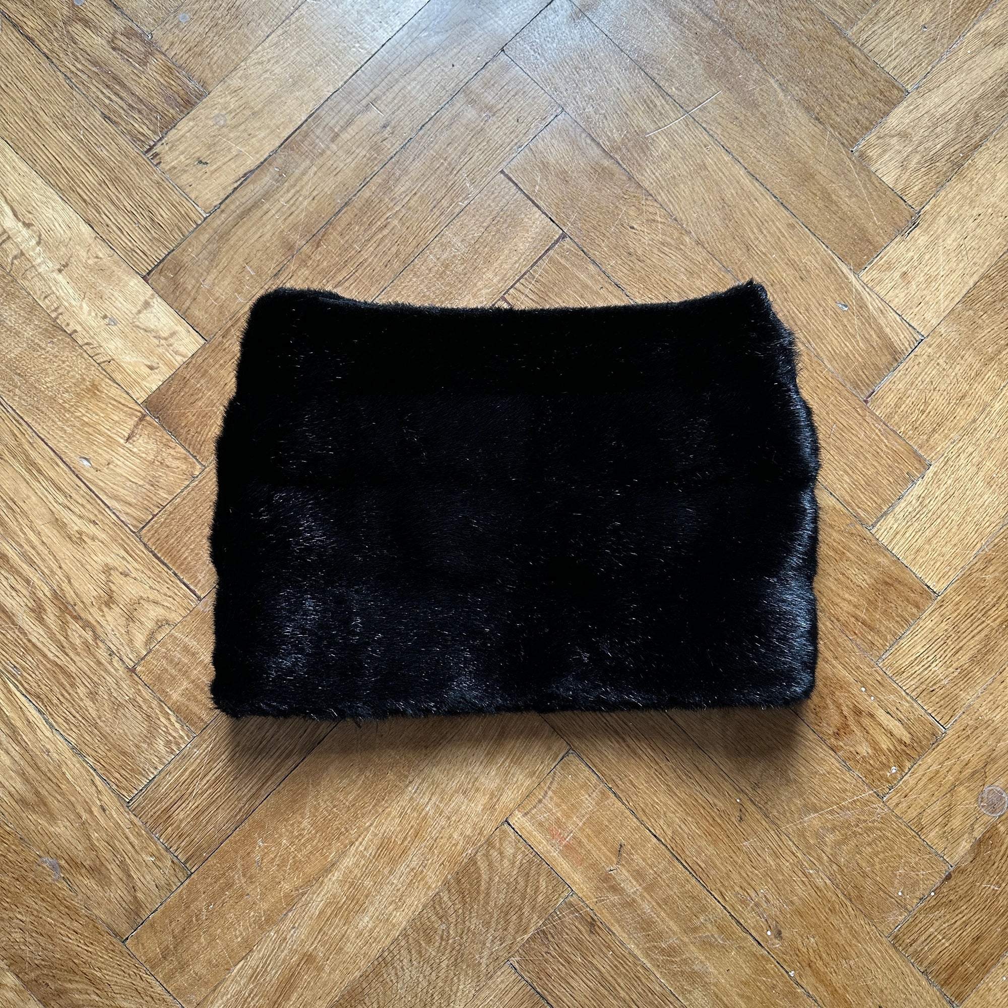 Helmut Lang 90s Faux Fur Mini Skirt