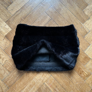 Helmut Lang 90s Faux Fur Mini Skirt