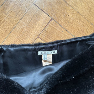 Helmut Lang 90s Faux Fur Mini Skirt