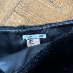 Helmut Lang 90s Faux Fur Mini Skirt