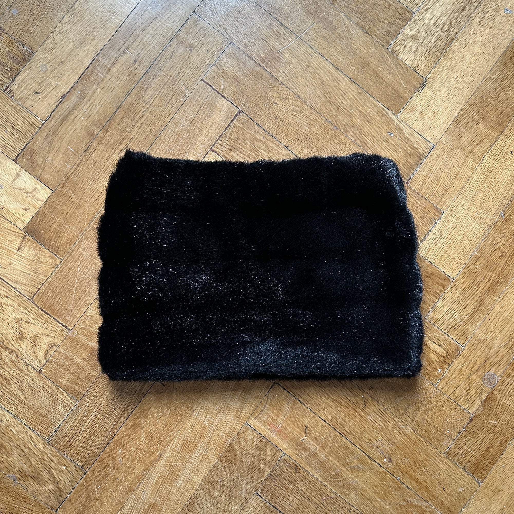 Helmut Lang 90s Faux Fur Mini Skirt