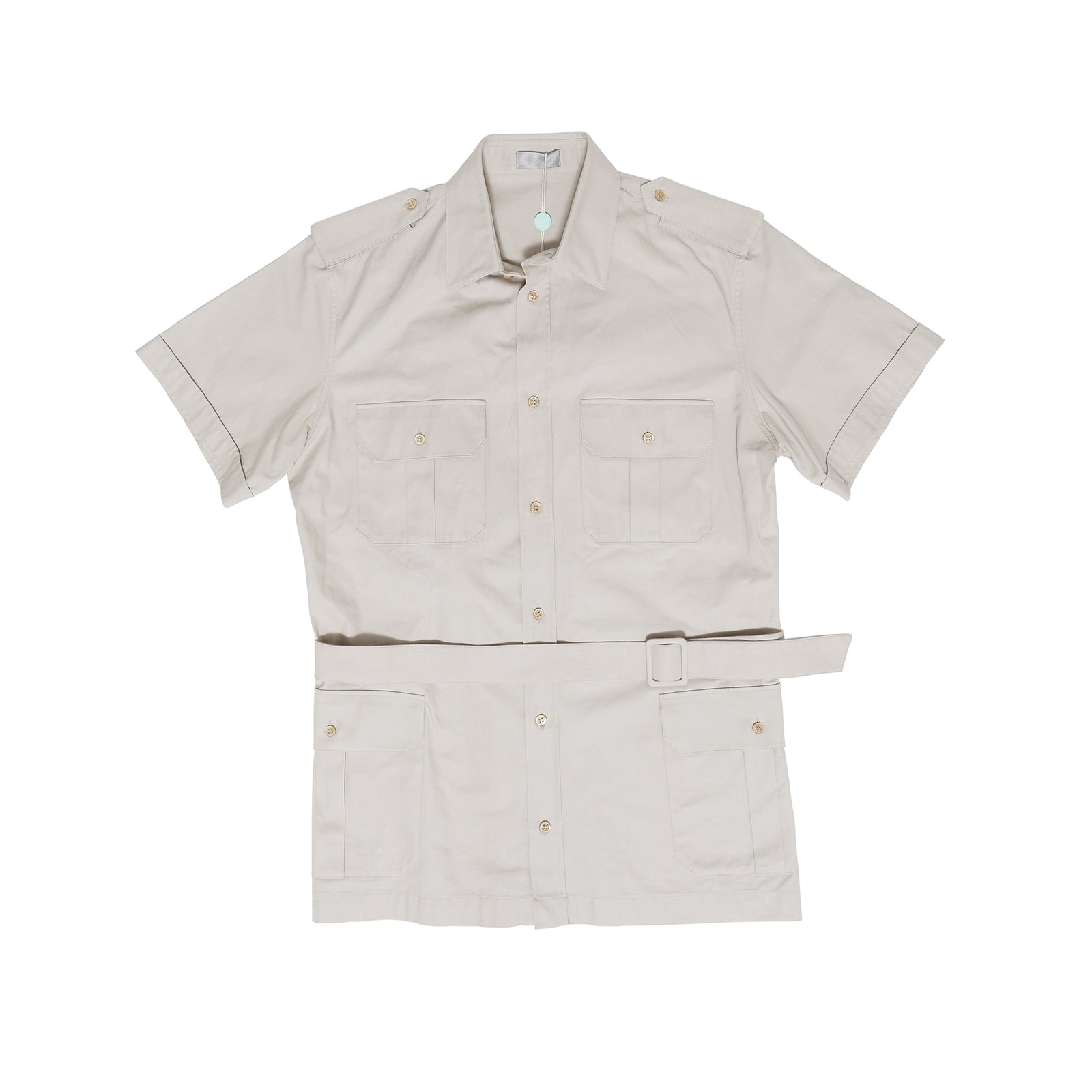 Dior Homme SS07 Belted Shortsleeve Safari Shirt