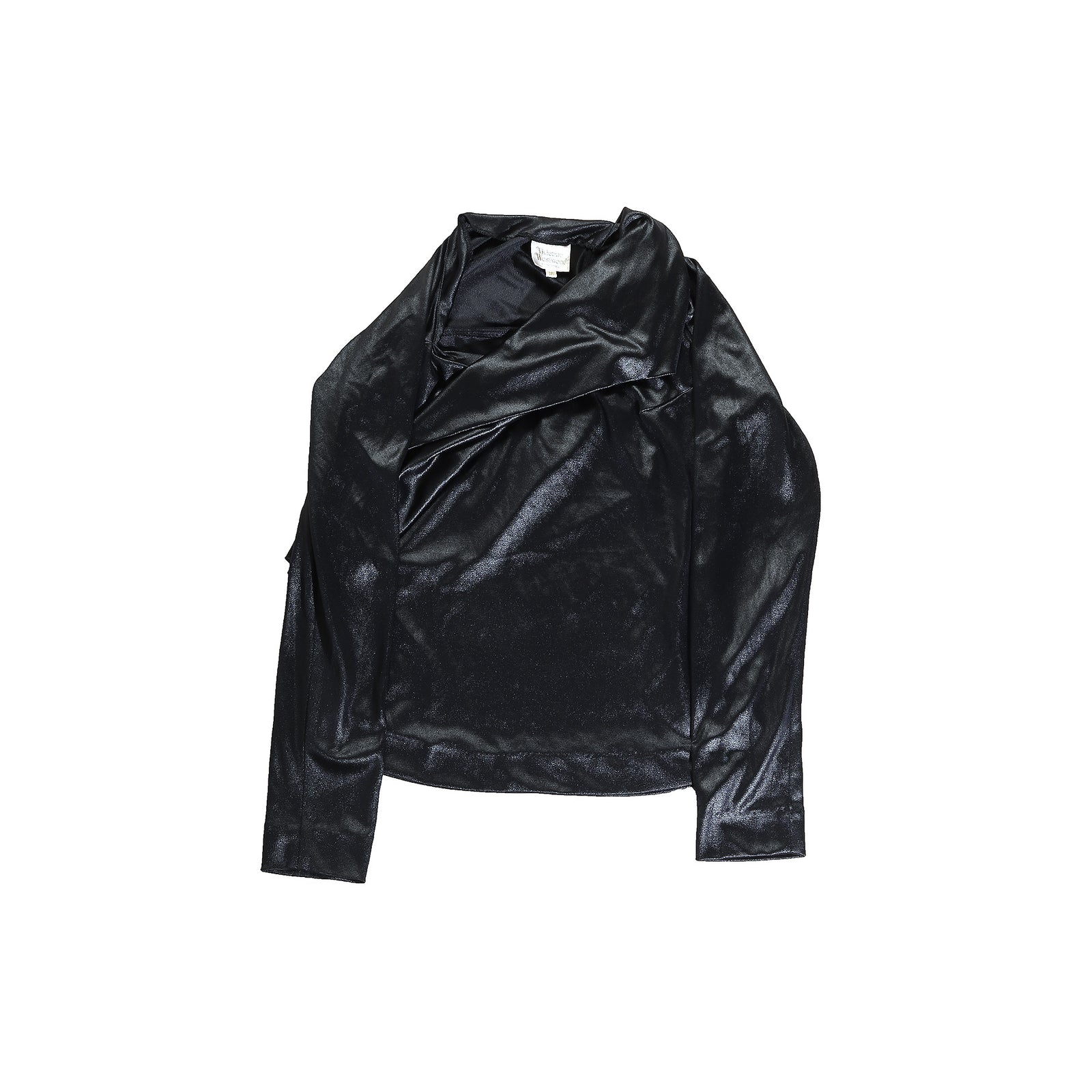 Vivienne Westwood 90s Black Shiny Layered Top
