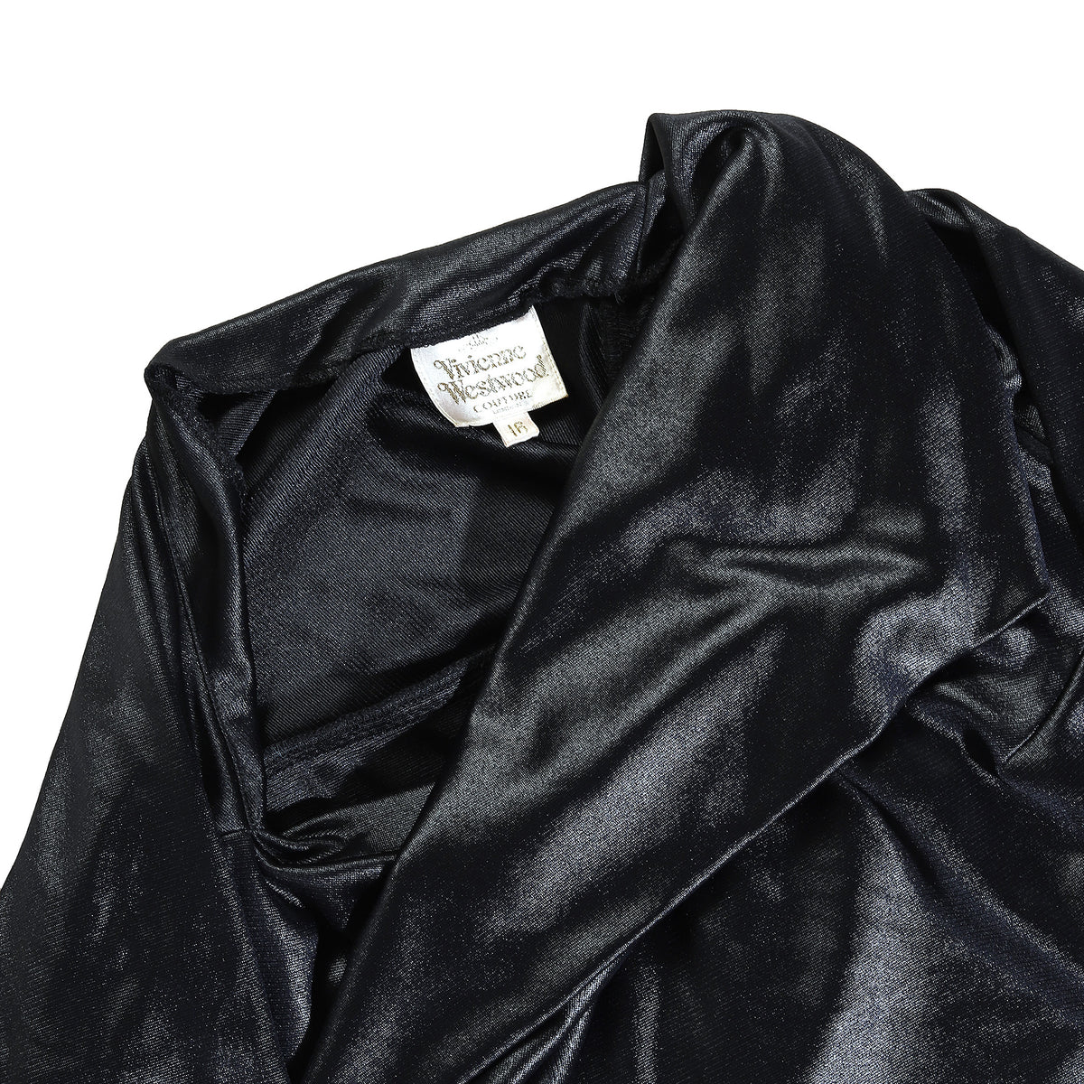 Vivienne Westwood 90s Black Shiny Layered Top