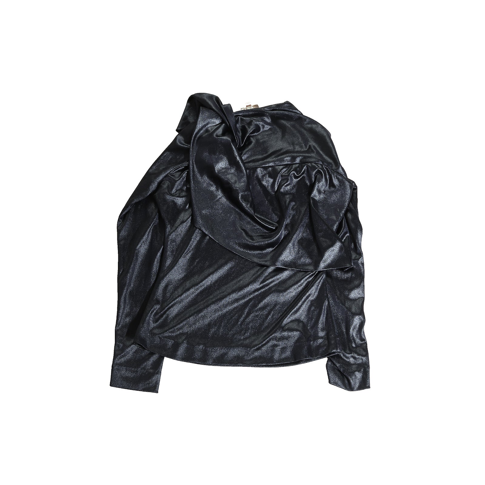Vivienne Westwood 90s Black Shiny Layered Top