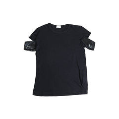 Helmut Lang 1996 Resin Slashed Sleeve T-Shirt - Ākaibu Store