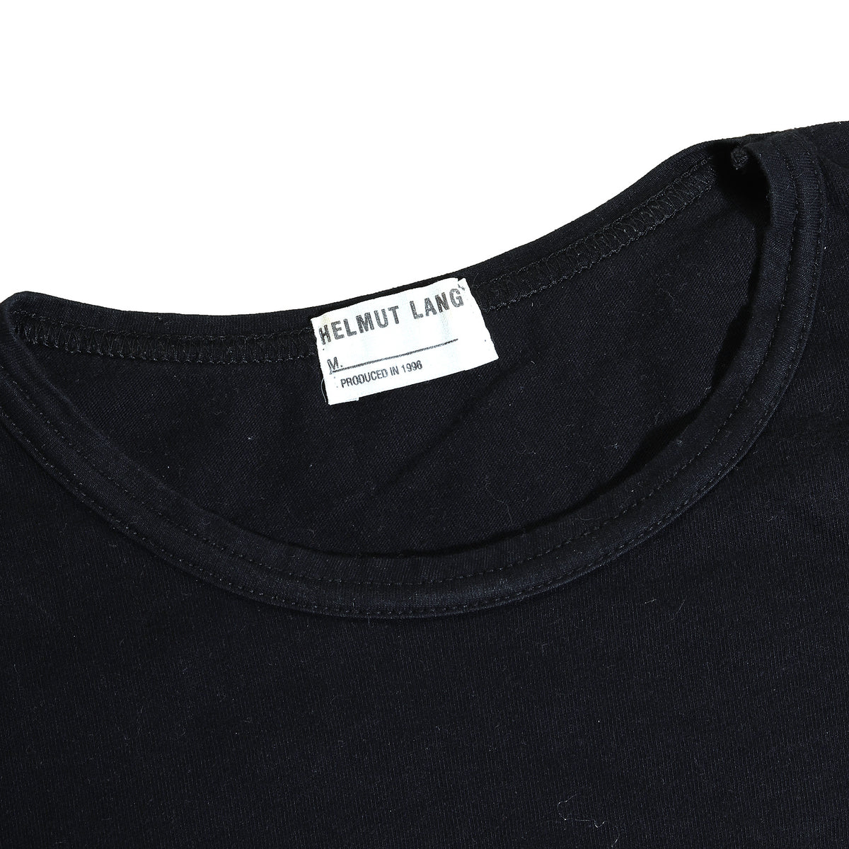 Helmut Lang 1996 Resin Slashed Sleeve T-Shirt