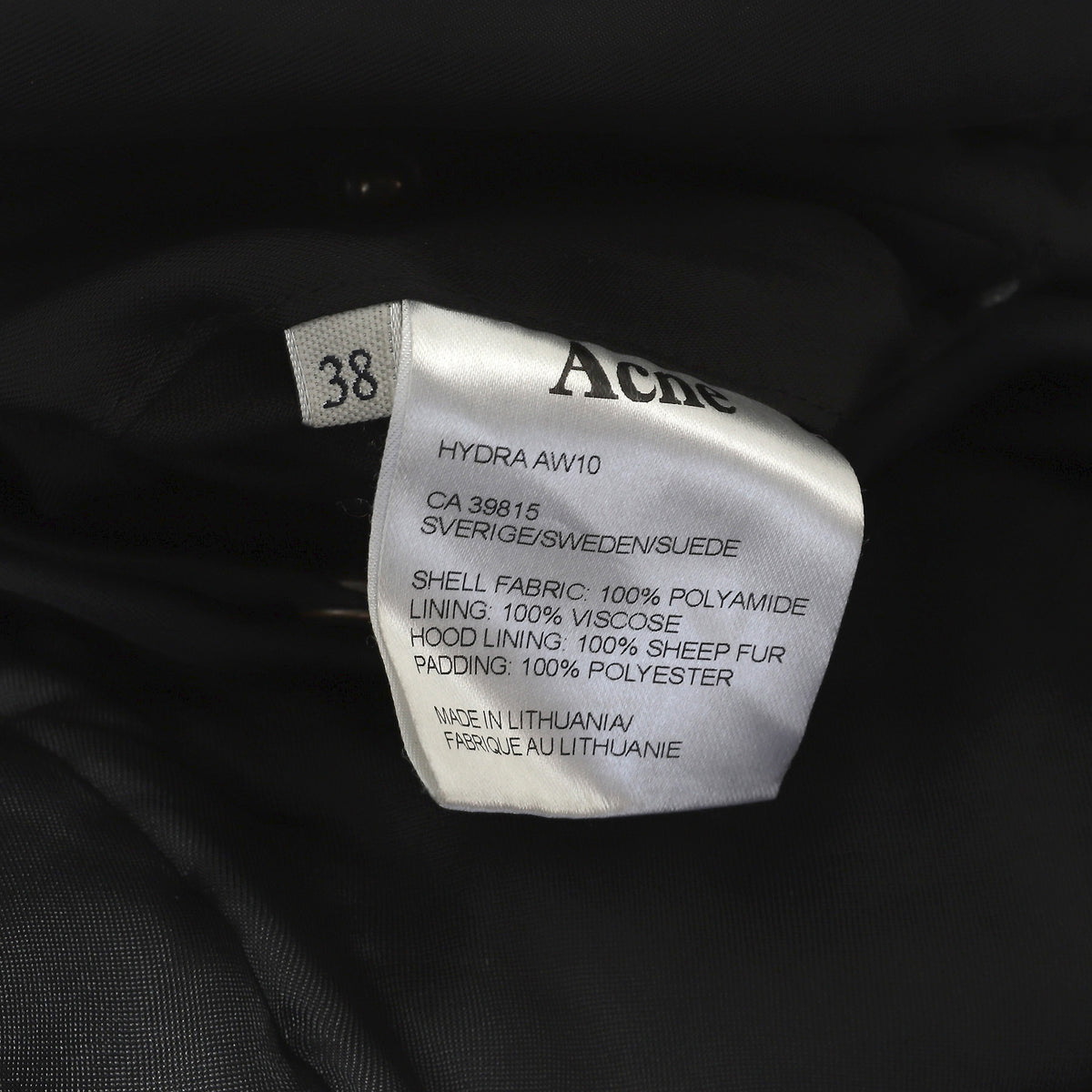 Acne AW10 Hydra Oversized Hooded Bomber Jacket