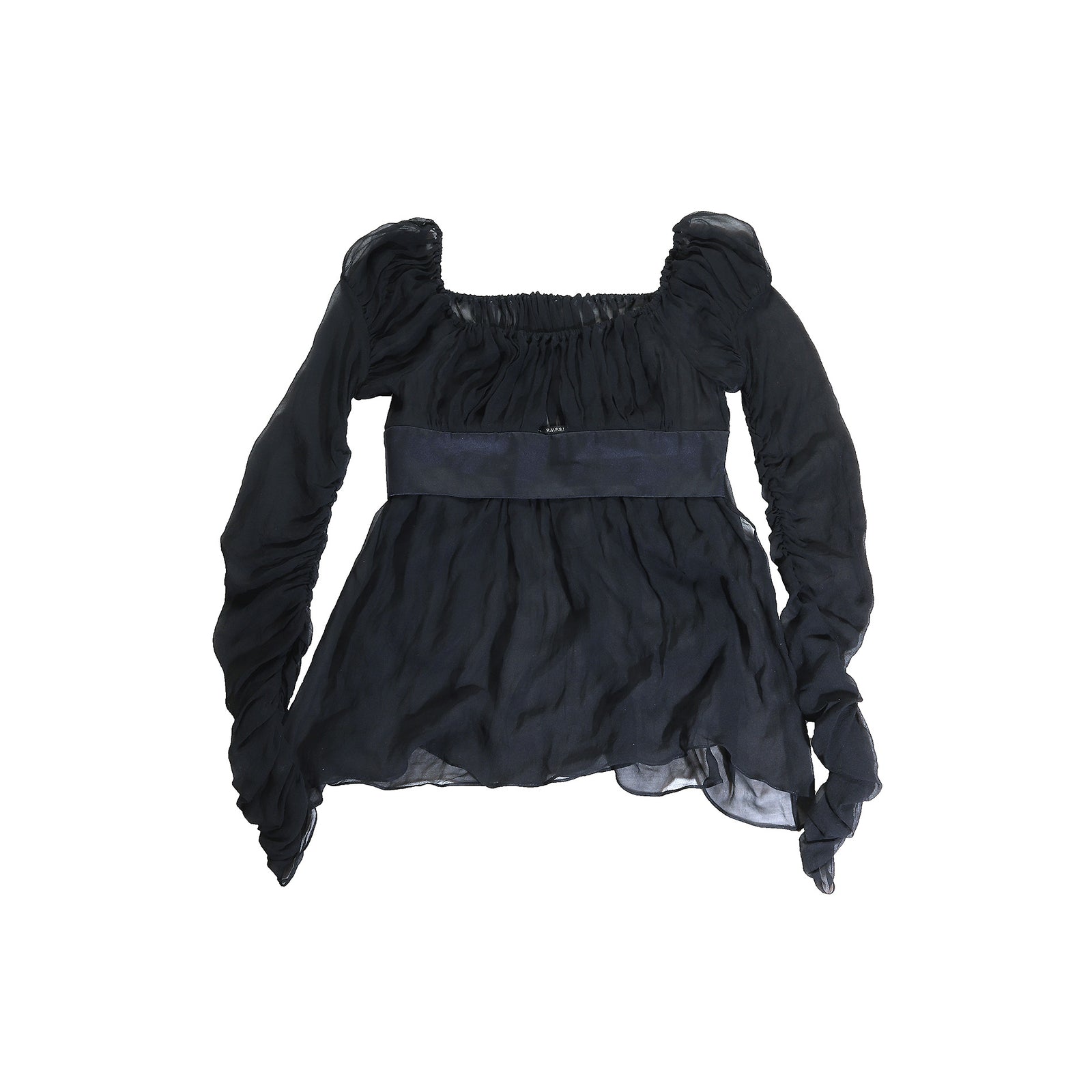 Gucci SS05 by Tom Ford Black Sheer Top