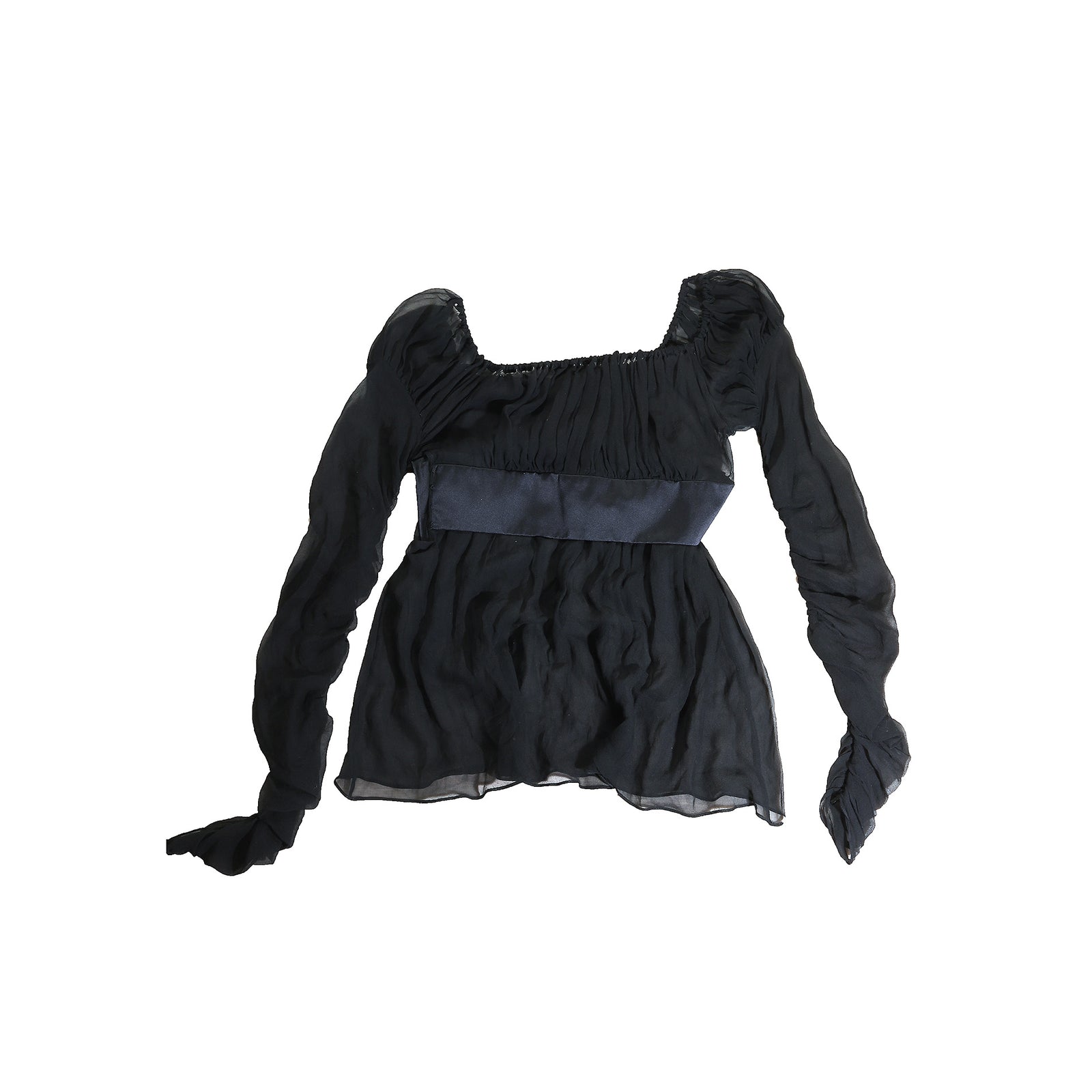 Gucci SS05 by Tom Ford Black Sheer Top