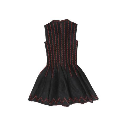 Azzedine Alaïa Vintage Striped Thick Wool Dress