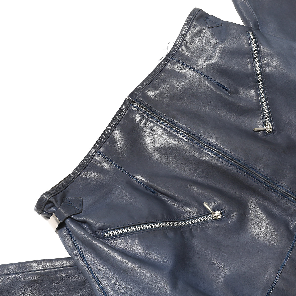 Jean Paul Gaultier AW87 Patched Leather Bomber Jacket.