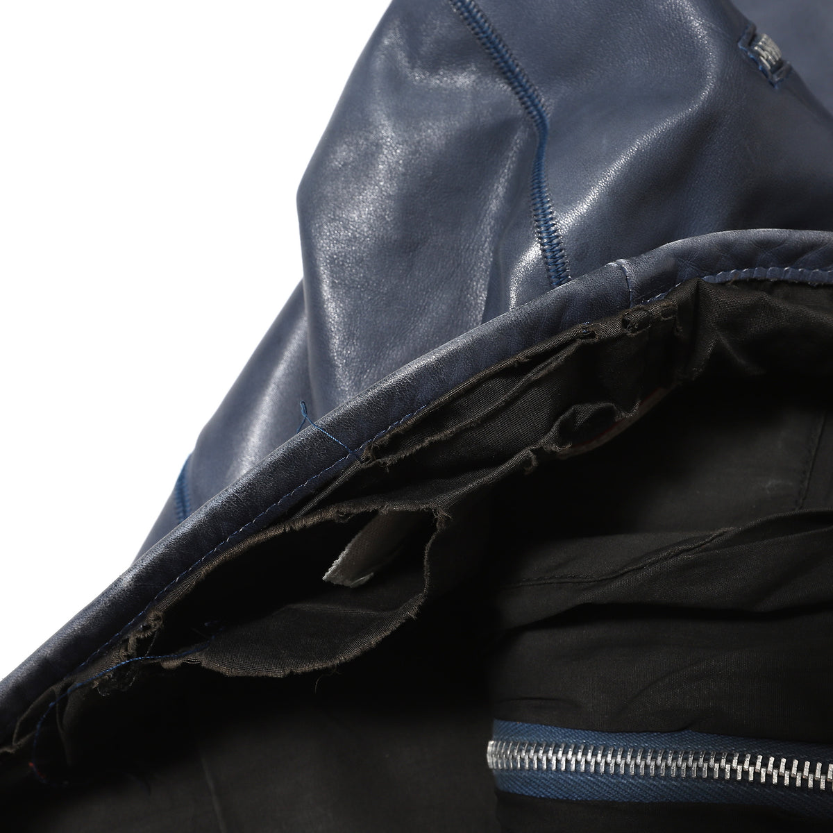 Jean Paul Gaultier AW87 Patched Leather Bomber Jacket.