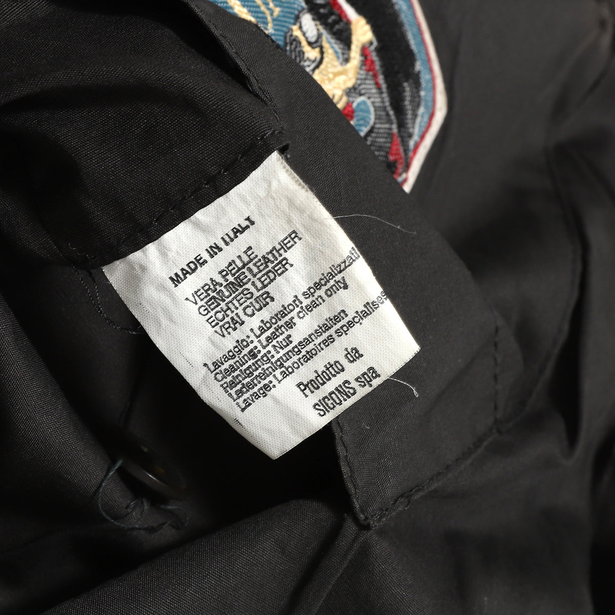 Jean Paul Gaultier AW87 Patched Leather Bomber Jacket.