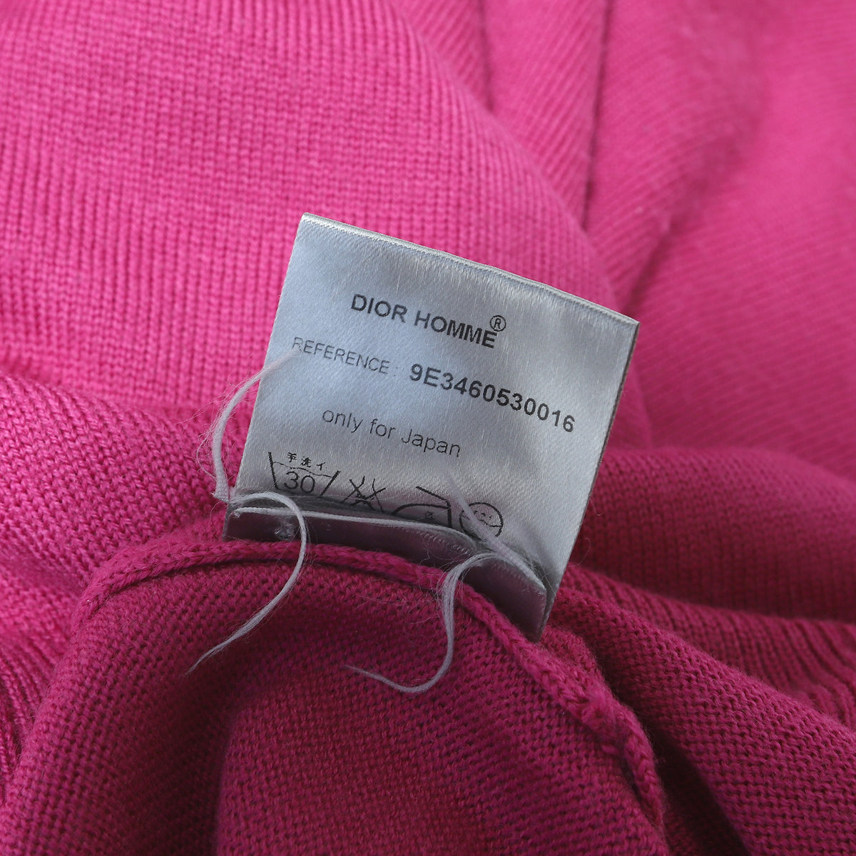 Dior Homme SS09 Fuchsia Distressed Knit Sweater