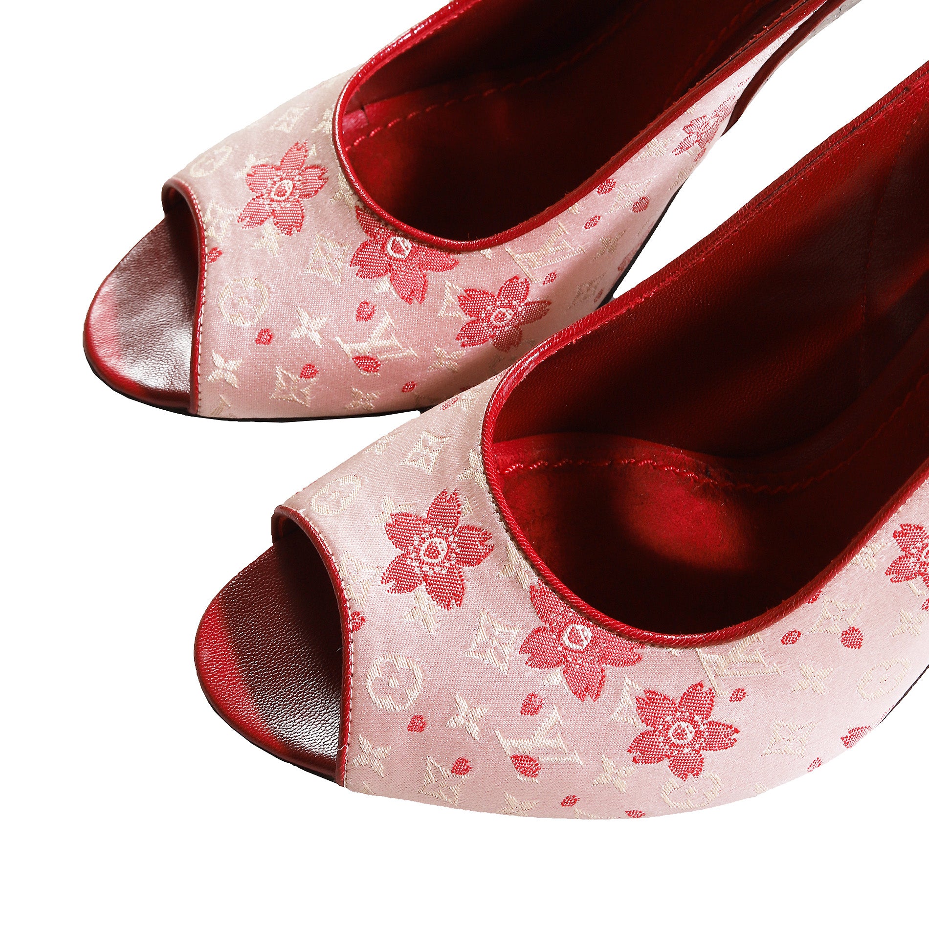Louis Vuitton, Shoes, Louis Vuitton Murakami Satin Cherry Blossom Size  355