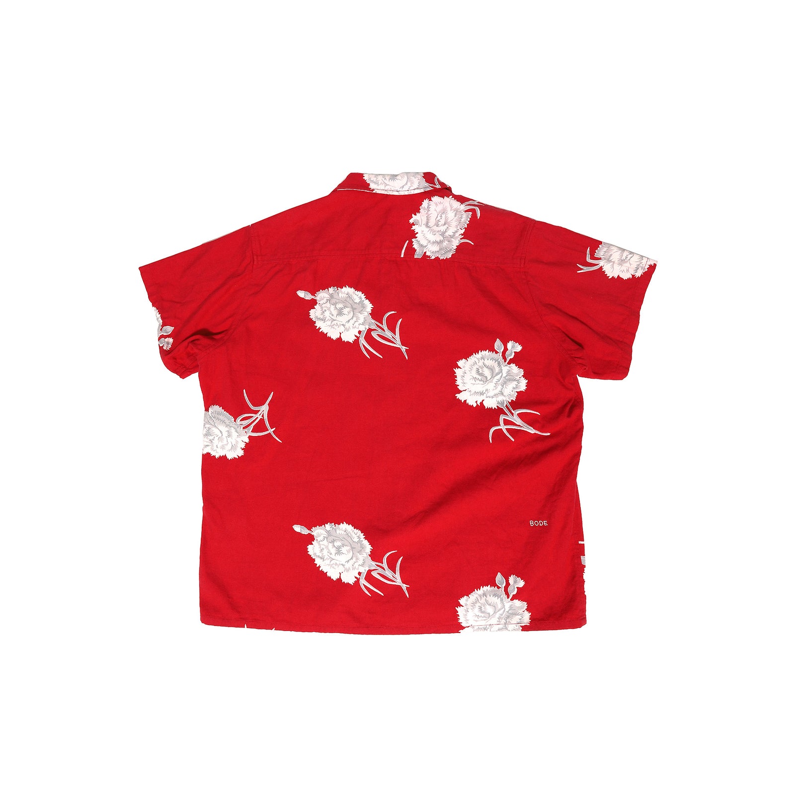 Bode Red Floral Bowling Shirt