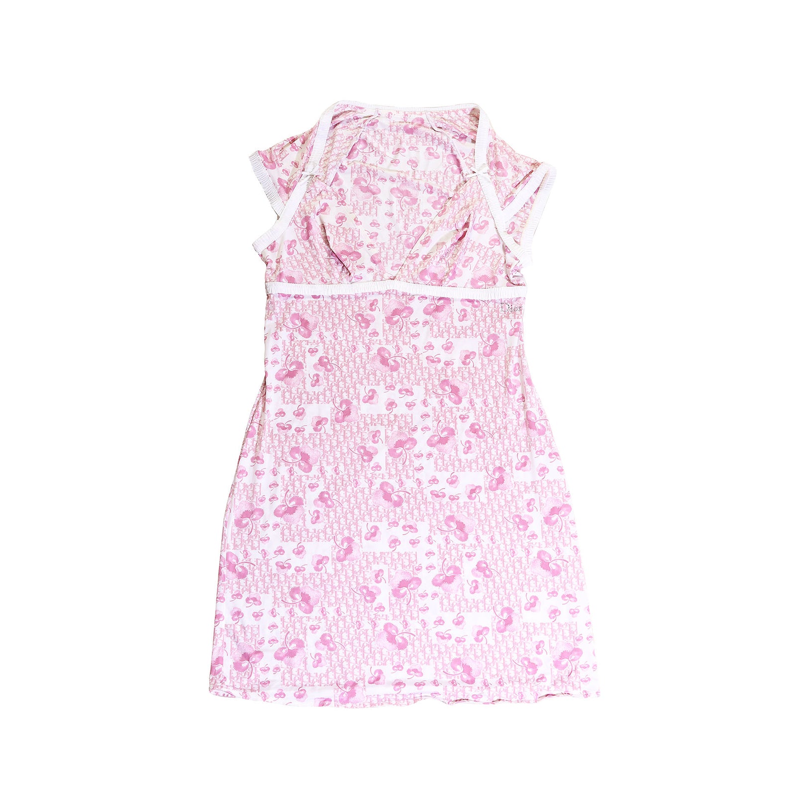 Christian Dior SS05 by John Galliano Cherry Monogram Lingerie Dress