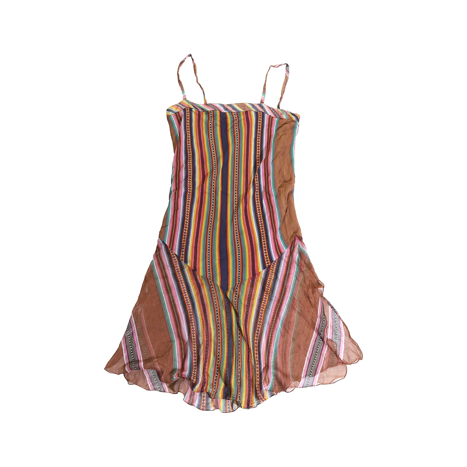 Christian Dior SS02 by John Galliano Multicolor Silk Dress