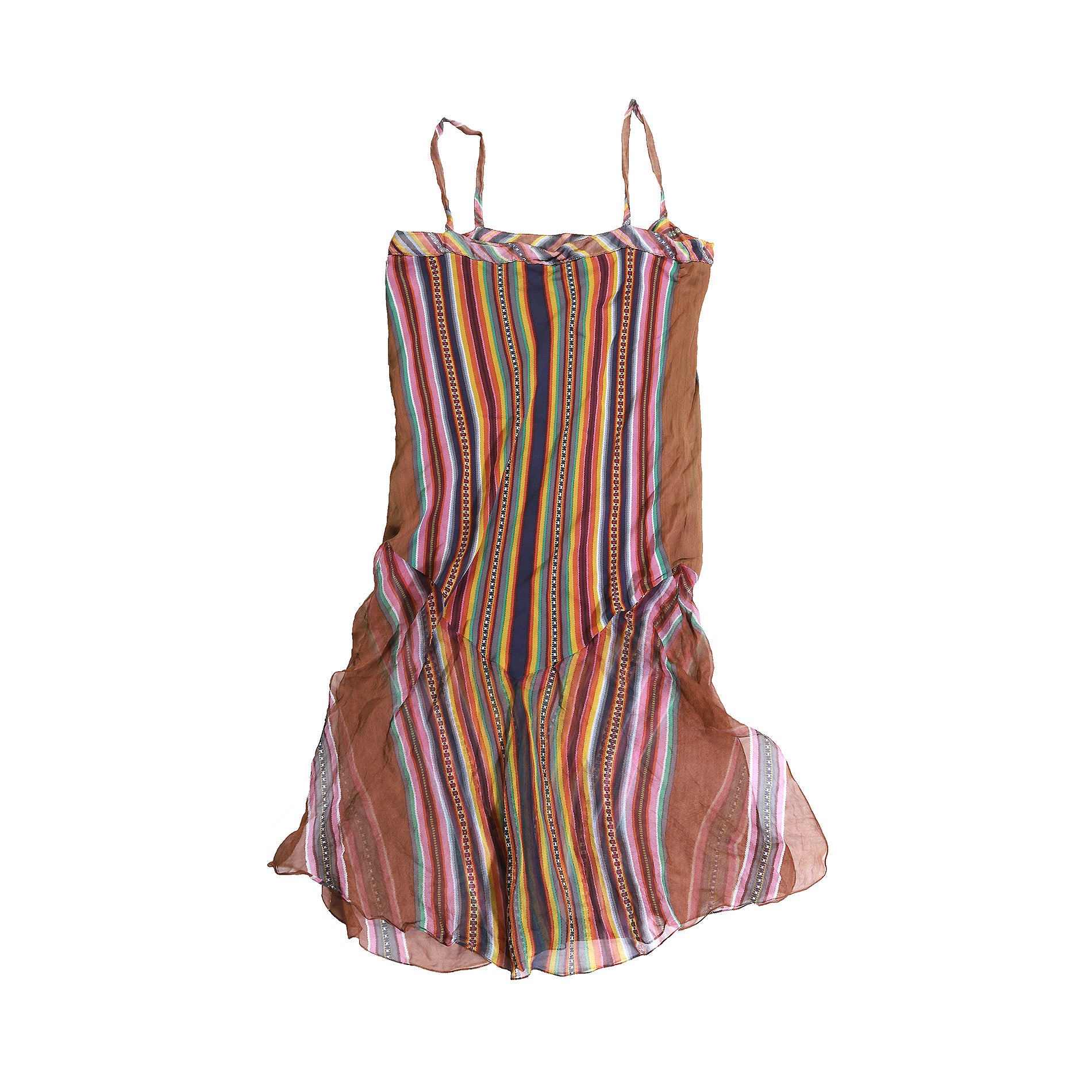 Christian Dior SS02 by John Galliano Multicolor Silk Dress