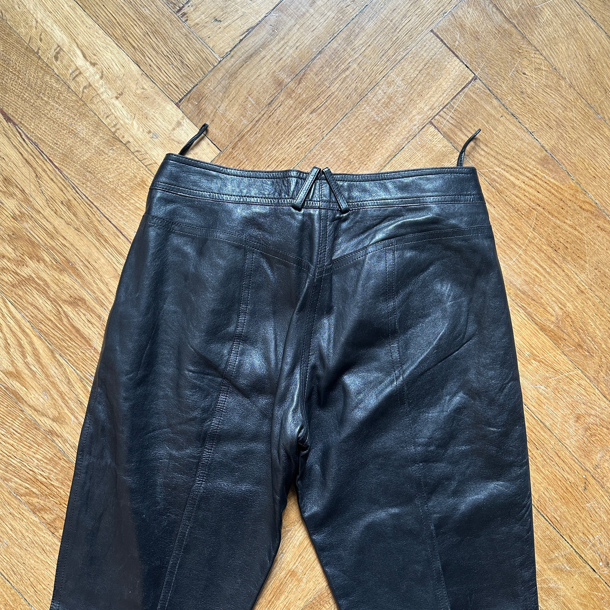 Christian Dior by John Galliano FW03 Black Laced Leather Pants