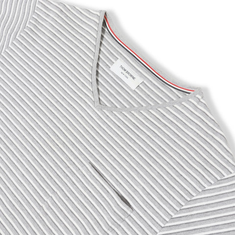 Thom Browne Striped V-Neck Basic Shirt
