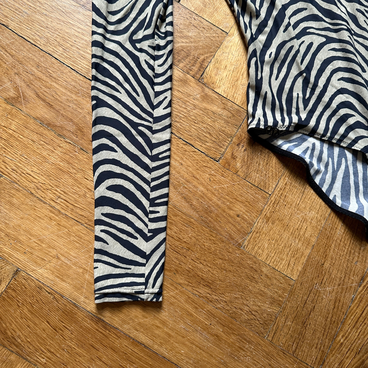 Christian Dior by John Galliano 2000s Zebra Print Body Suit