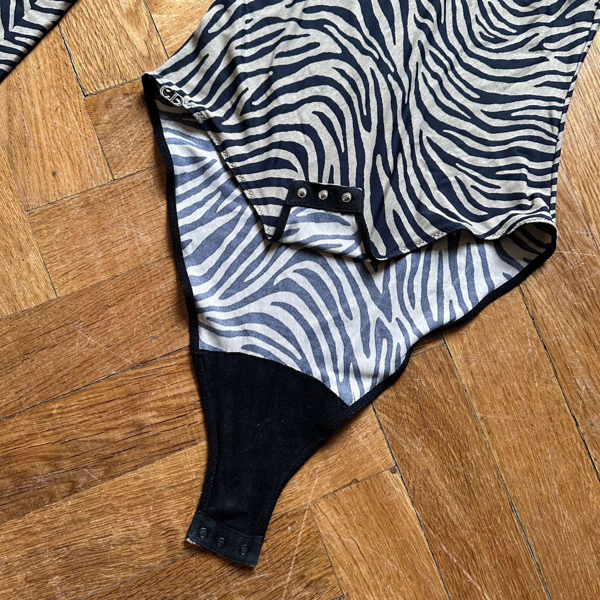 Christian Dior by John Galliano 2000s Zebra Print Body Suit