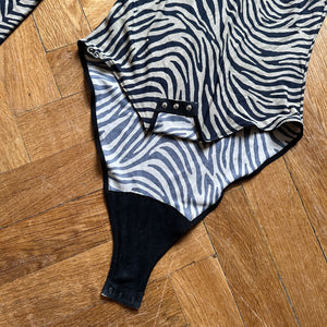Christian Dior by John Galliano 2000s Zebra Print Body Suit