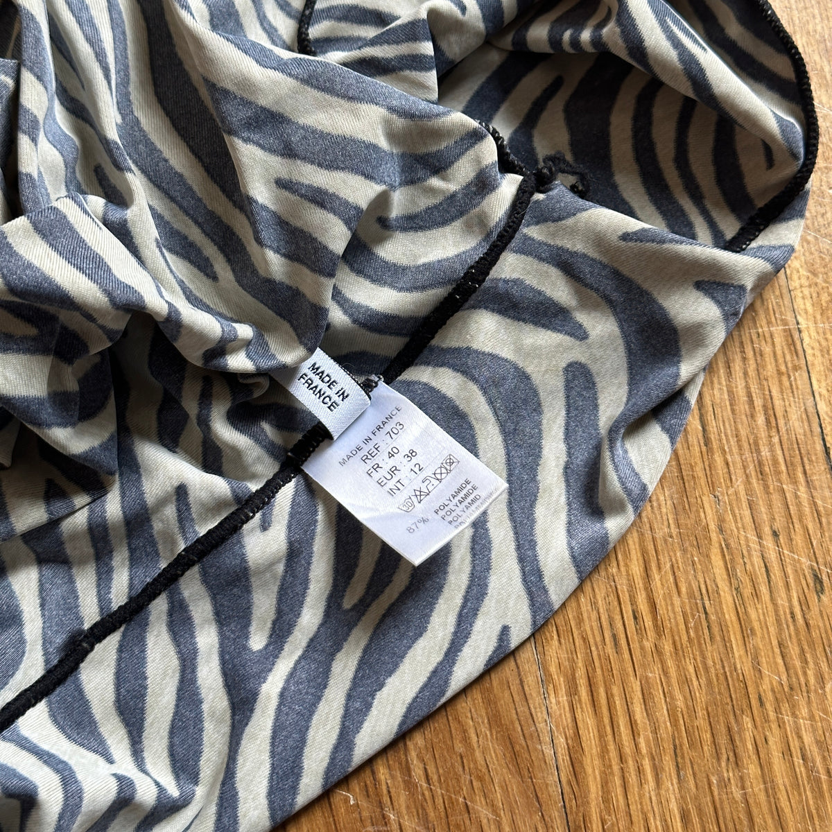 Christian Dior by John Galliano 2000s Zebra Print Body Suit