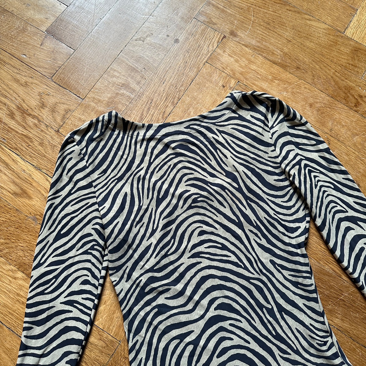 Christian Dior by John Galliano 2000s Zebra Print Body Suit