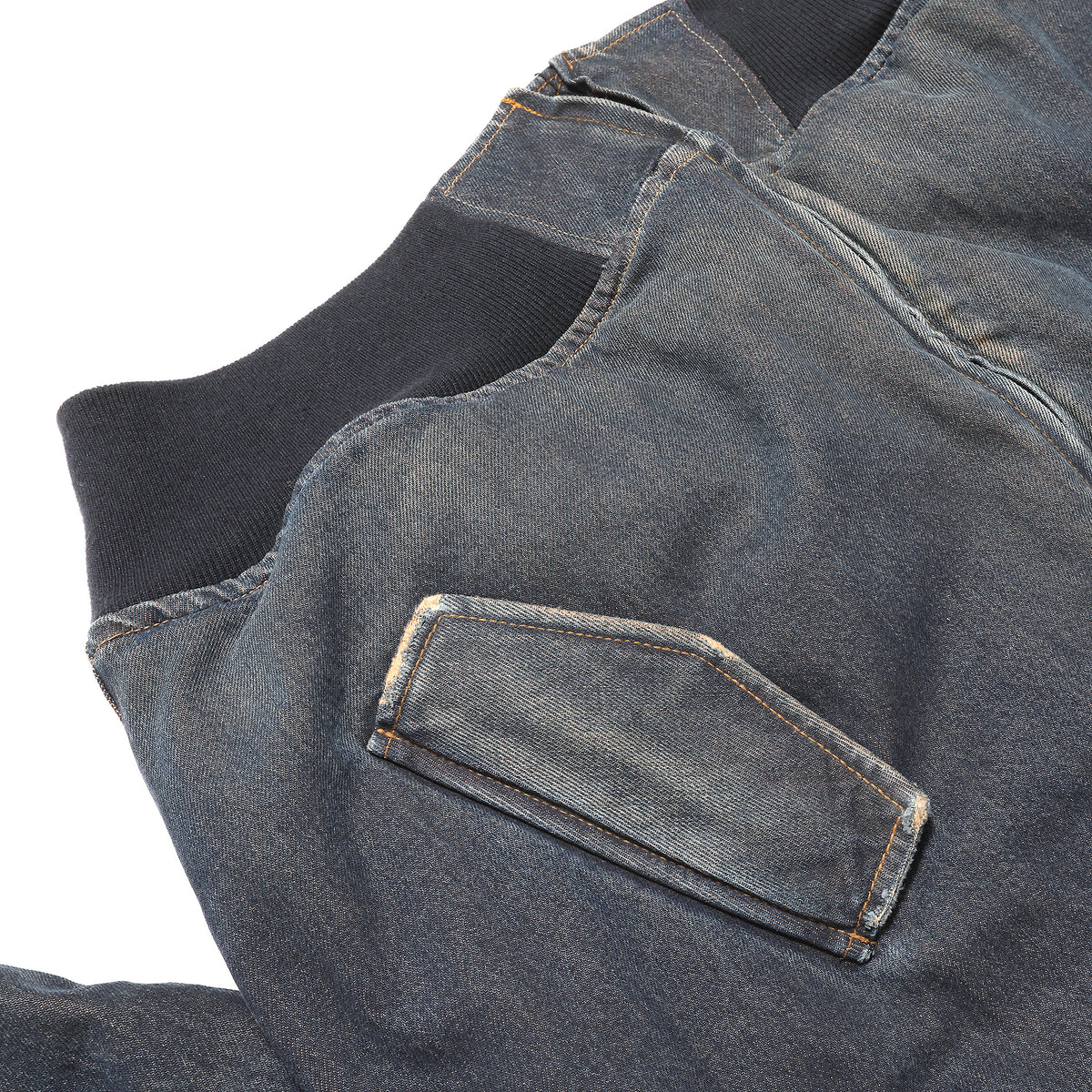 Balenciaga 1 of 1 Prototype Oversized Flannel Lined Washed Denim Bomber