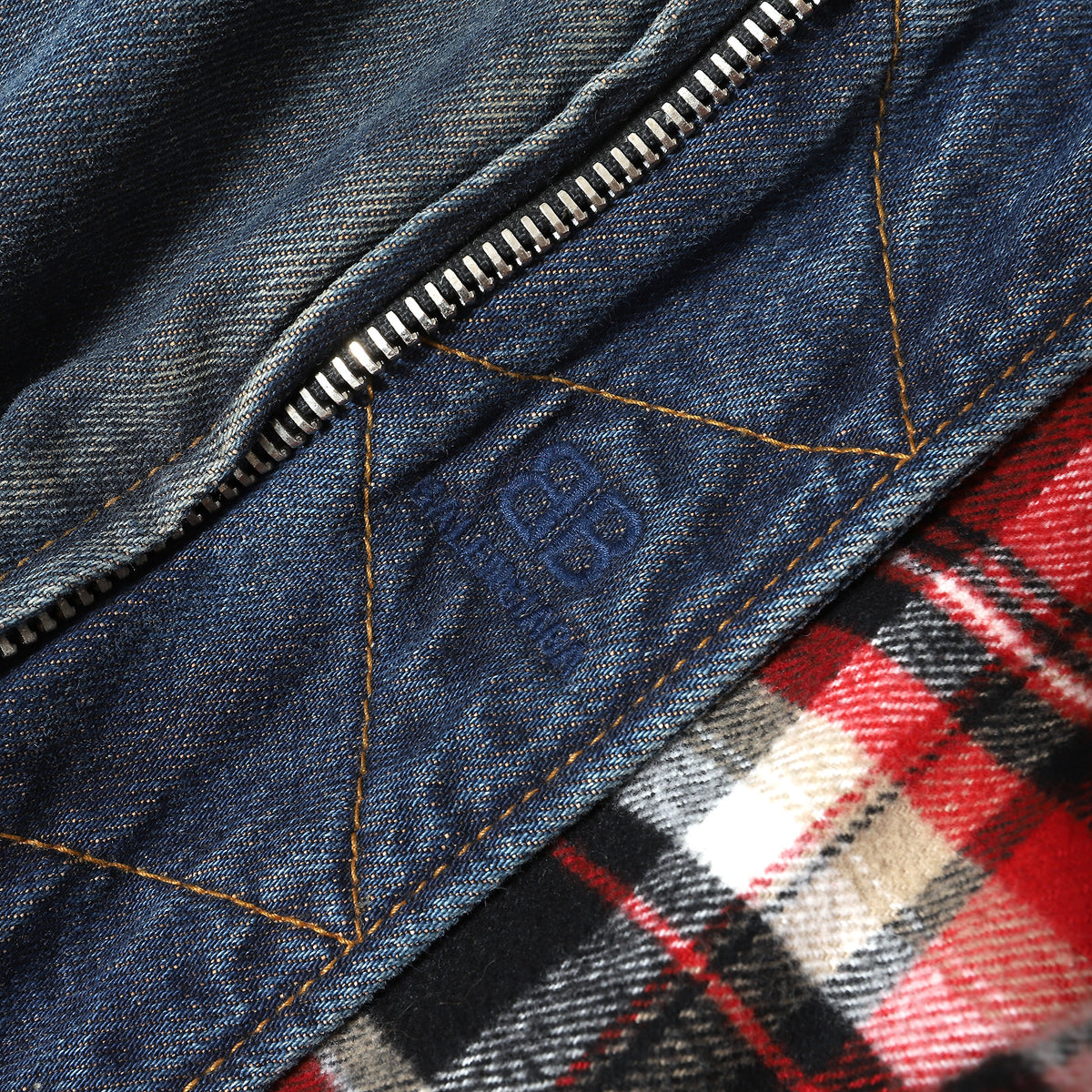 Balenciaga 1 of 1 Prototype Oversized Flannel Lined Washed Denim Bomber