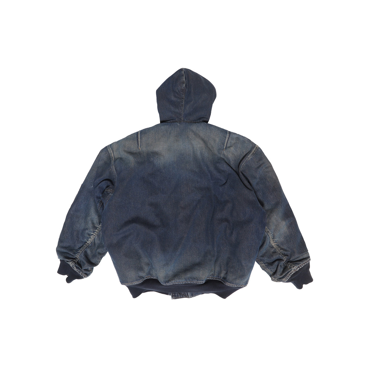 Balenciaga 1 of 1 Prototype Oversized Flannel Lined Washed Denim Bomber