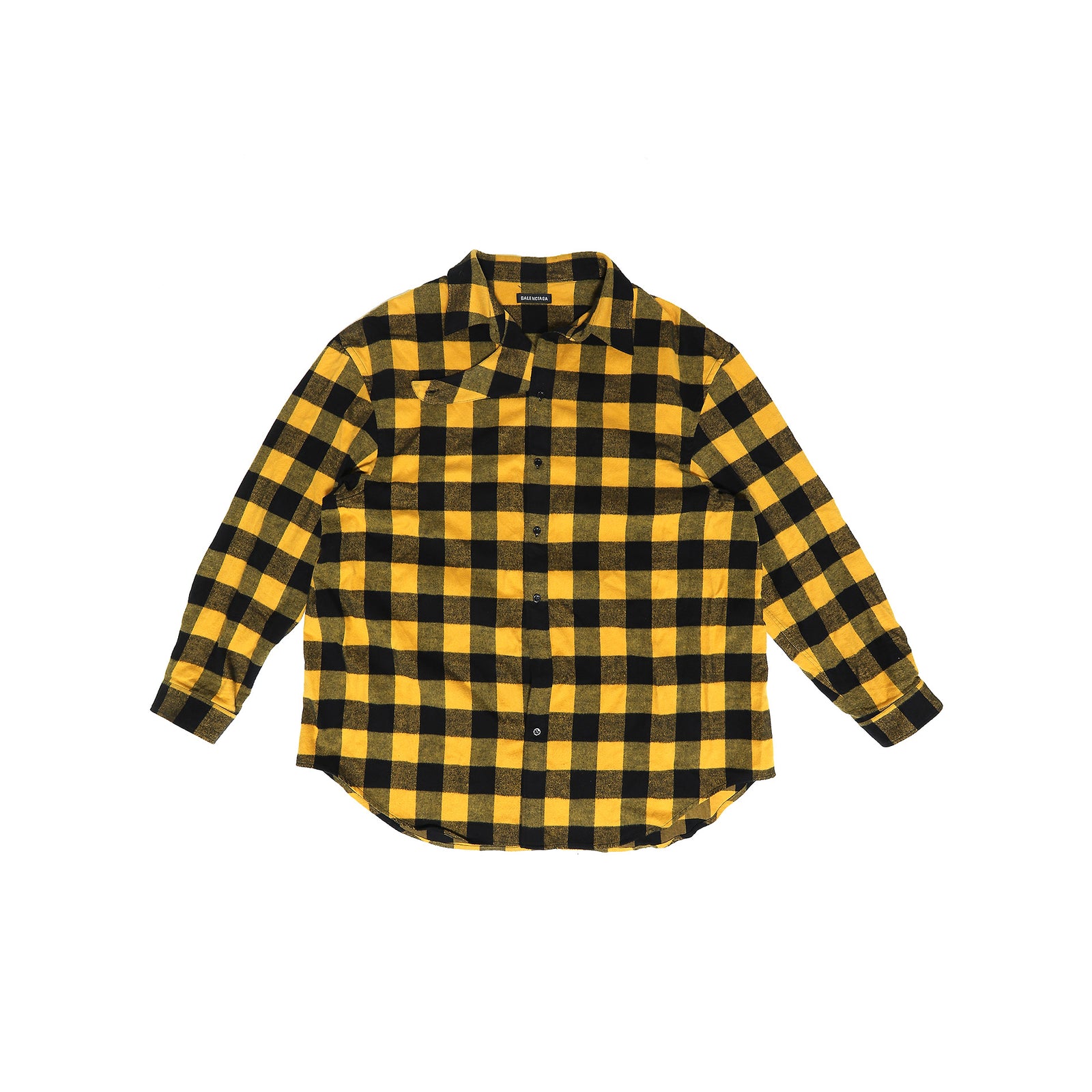 Balenciaga Oversized Plaid Flannel Shirt