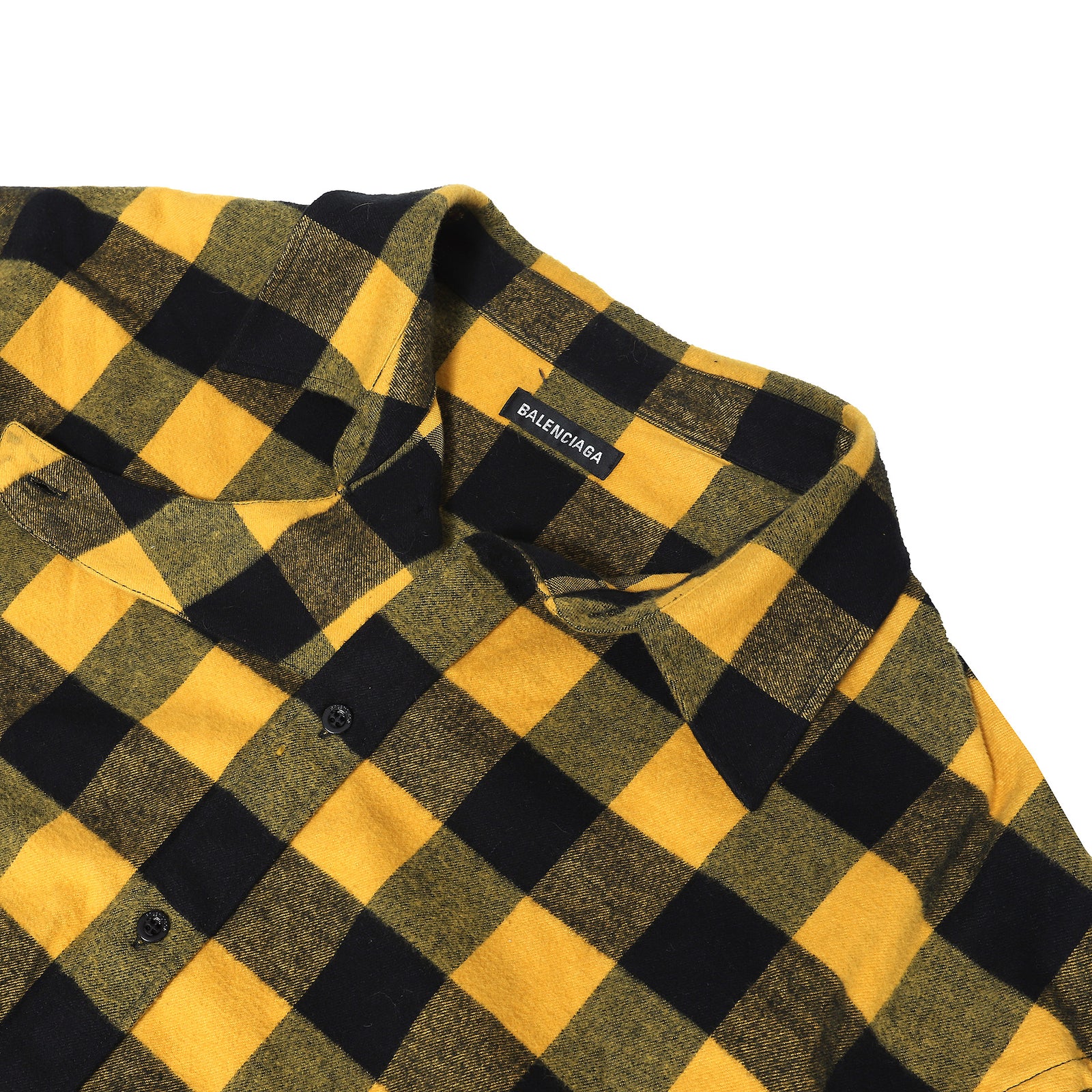 Balenciaga Oversized Plaid Flannel Shirt