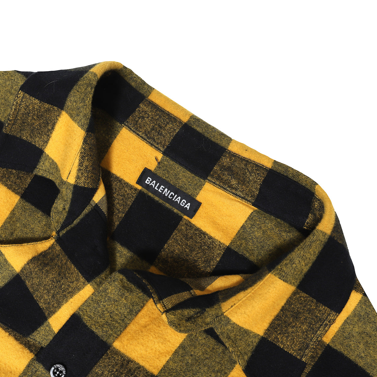 Balenciaga Oversized Plaid Flannel Shirt