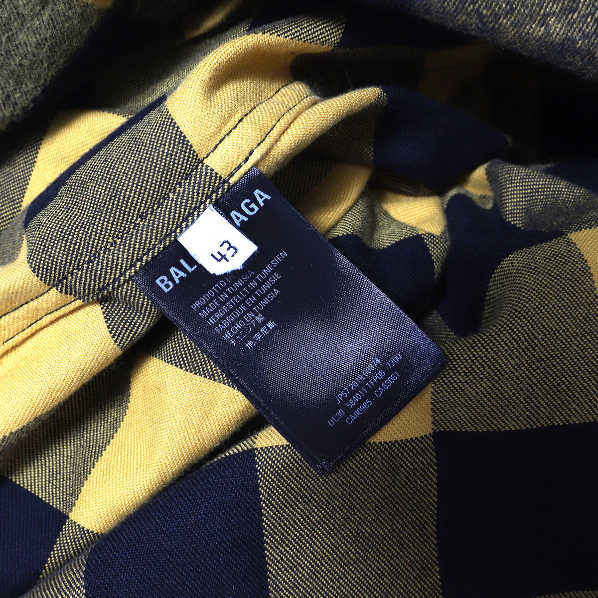 Balenciaga Oversized Plaid Flannel Shirt