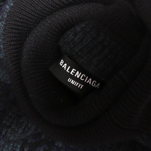 Balenciaga Oversized Distressed Turtleneck Knit Sweater