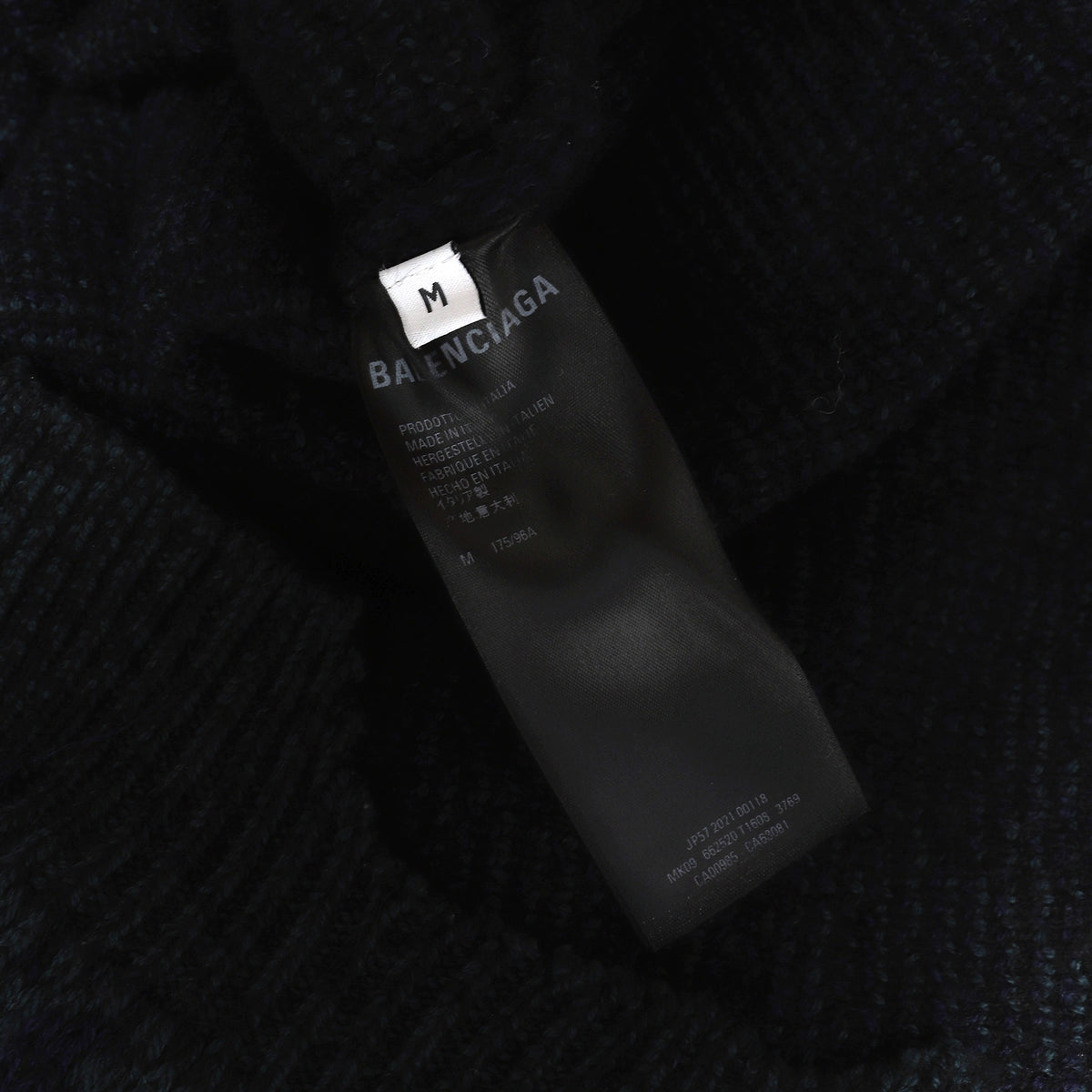 Balenciaga Oversized Distressed Turtleneck Knit Sweater