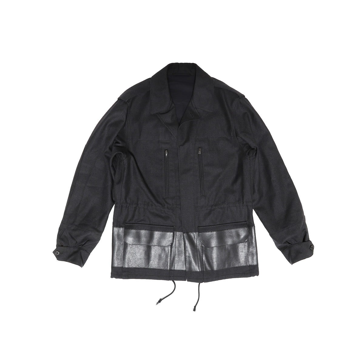 Berluti by Haider Ackermann Prototype Military Coat With Leather Applications